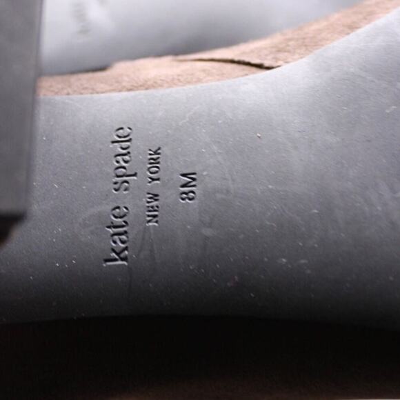 Kate Spade Adalyn Boots Brown Suede Block Heel Ankle Boot Bootie 8M - Picture 6 of 6